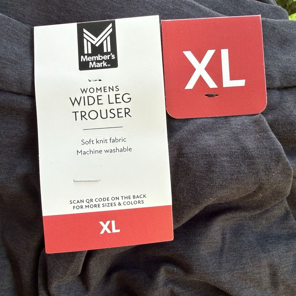 Member's Mark Women's Black Wide Leg Trouser Size XL NWT - Picture 8 of 9